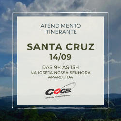 Atendimento itinerante estará na localidade de Santa Cruz, em Campo Largo, no dia 14/09